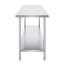 Table de préparation en acier inoxydable