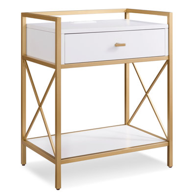 Claudette Solid + Manufactured Wood Side Table