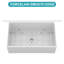 Évier de cuisine blanc 30 po - évier de cuisine 30 po x 18 po x 10 po à tablier frontal en céramique blanche réversible