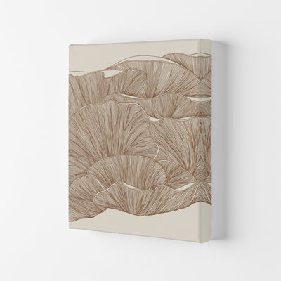 Oyster Mushrooms Brown by Carissa Tanton - Wrapped Canvas Print
