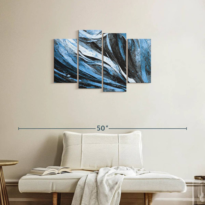 Avery Abstract Blue Breeze, 22" H x 36" W