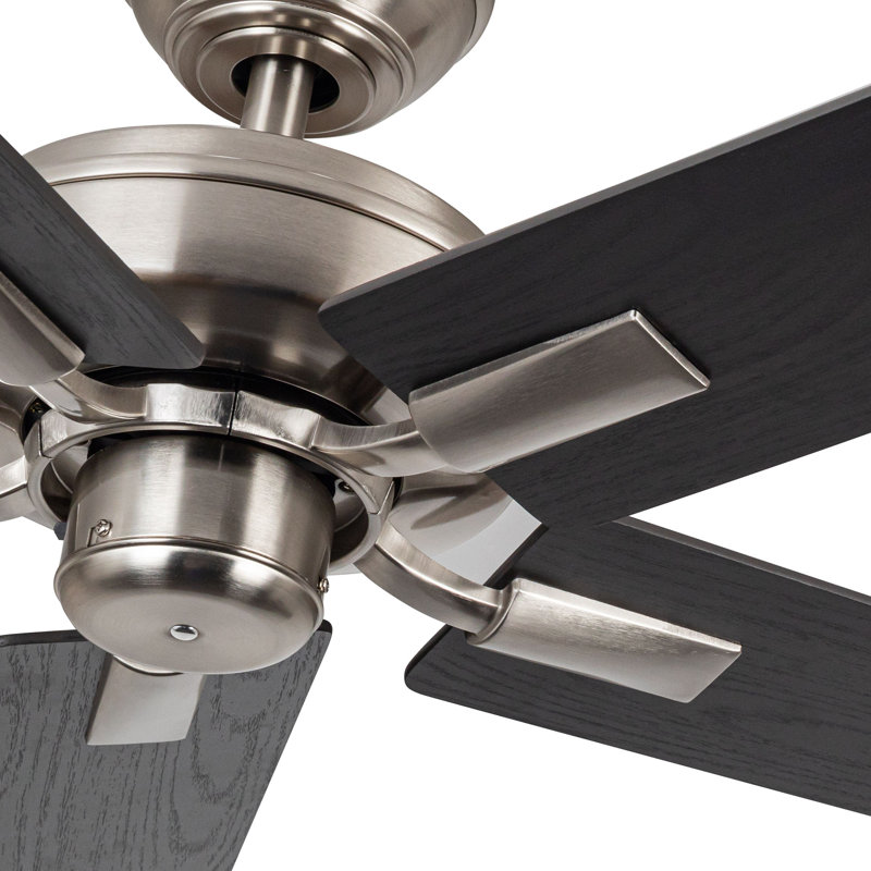 Erikson Ceiling Fan, Brushed Nickel, Black