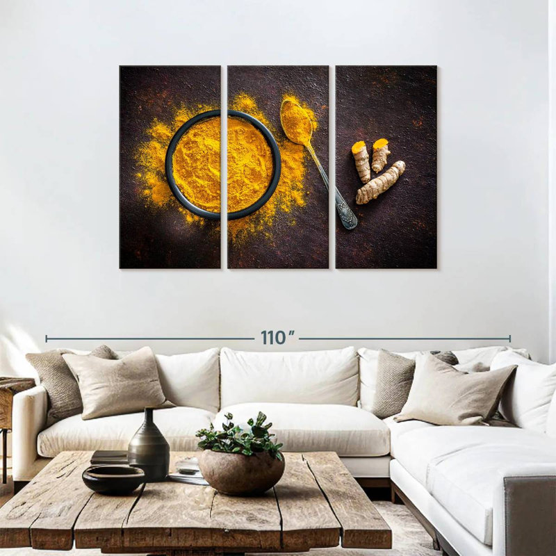 Yarlin Turmeric Powder Bowl, 48" H x 74" W