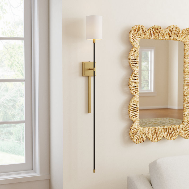 Hague 1 - Light Dimmable Black/Brass Wallchiere
