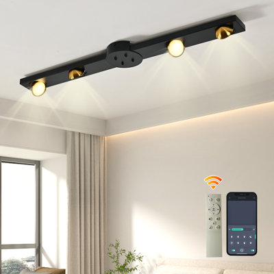 Bewdley 4 - Light  32.28" LED Dimmable Rotatable Flush Mount