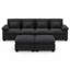 Canapé modulaire en chenille de 116 po en U avec repose-pieds double 116 po-132835671