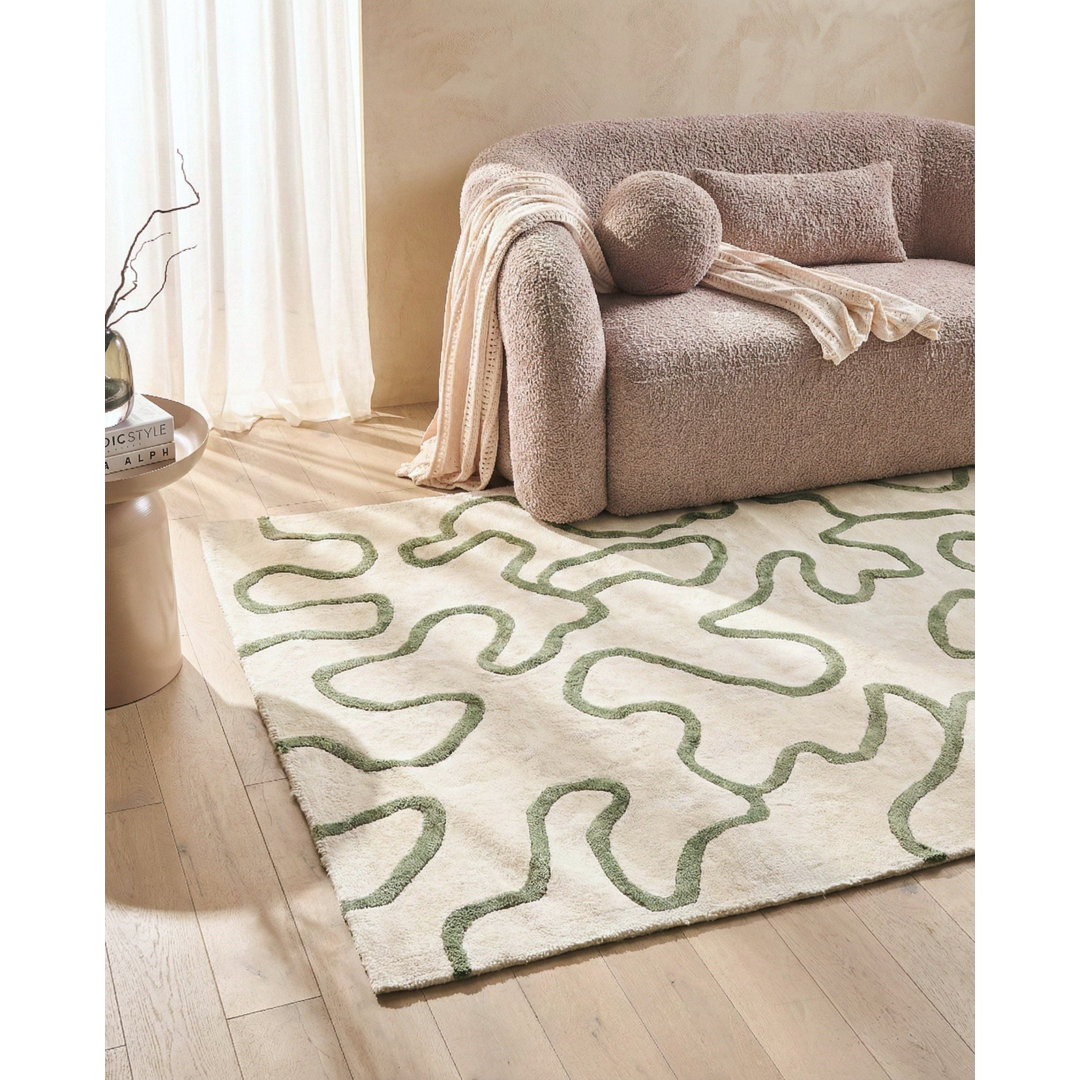 Abstract Viscose Hand Tufted 160cm X 230cm Area Rug
