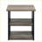 Antique Oak &amp; Metal 3-Shelf Bedroom Nightstand