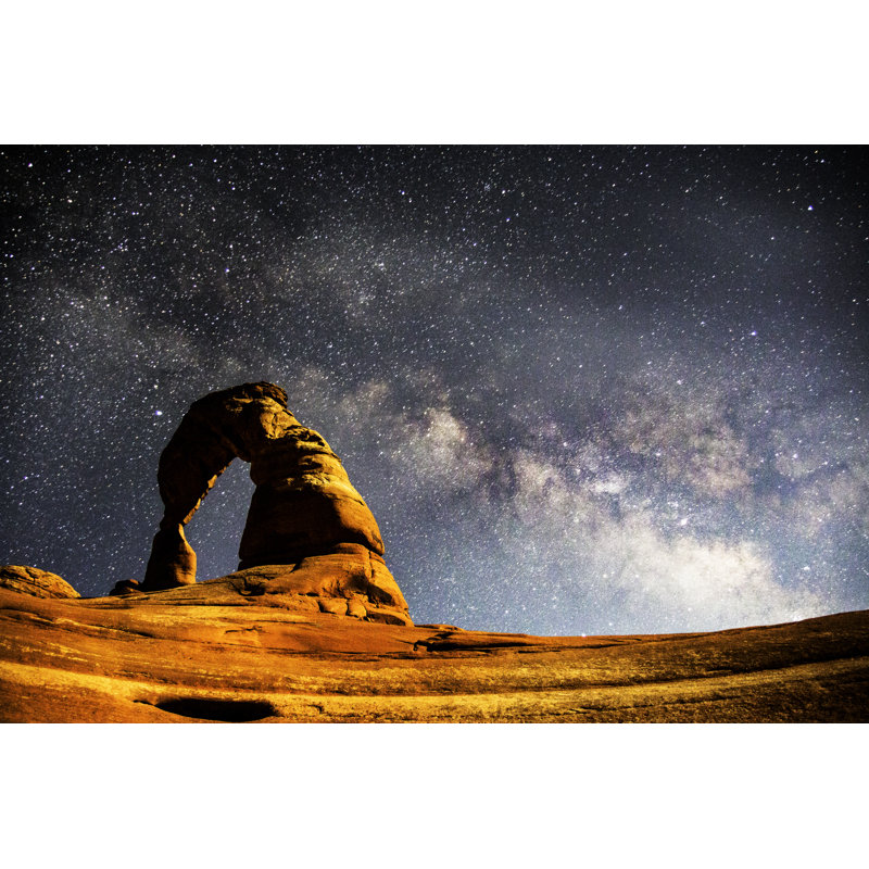 The Milky Way Above Delicate Arch, Arches National Park - Wrapped Canvas Print, 30cm H x 46cm W
