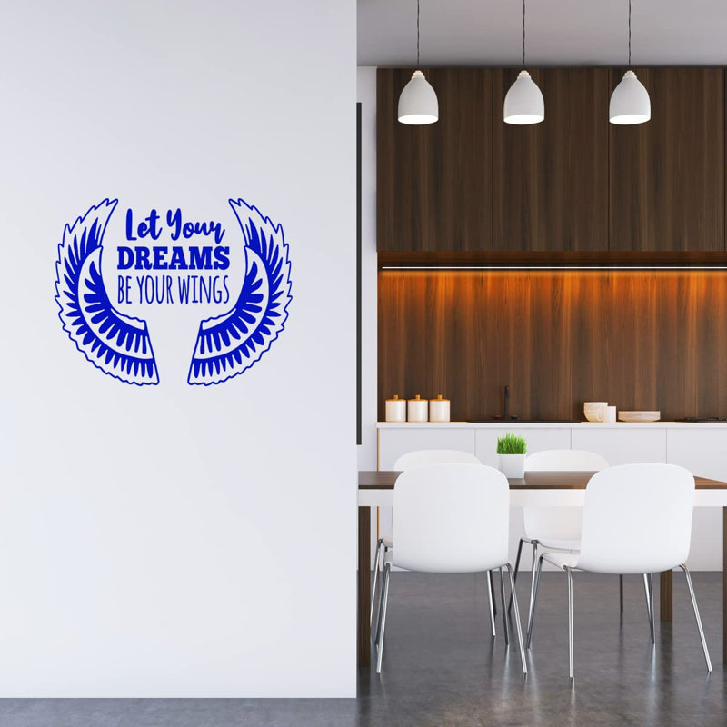 Text & Numbers Non-Wall Damaging Wall Decal, Blue, 18" H x 23" W