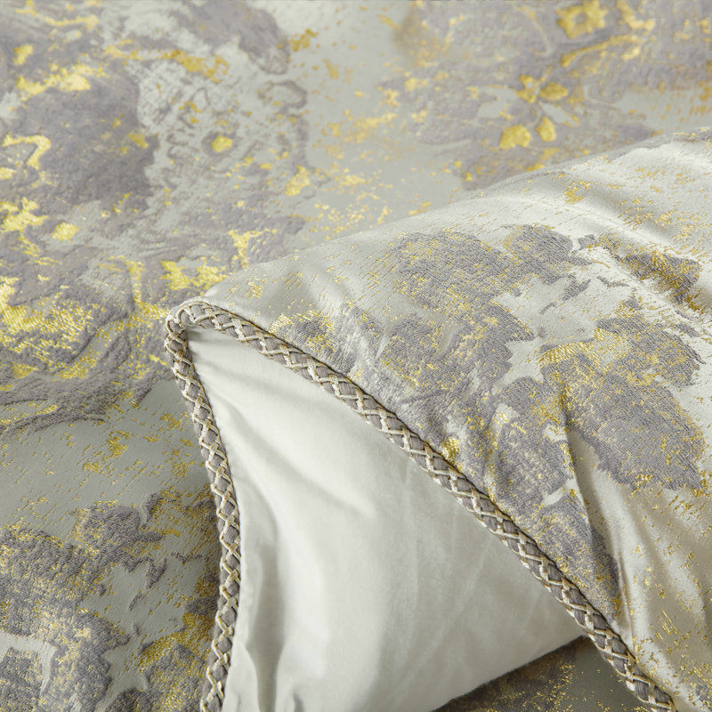 Ensemble d'édredon jacquard beige, Très grand édredon + 12 pièces supplémentaires