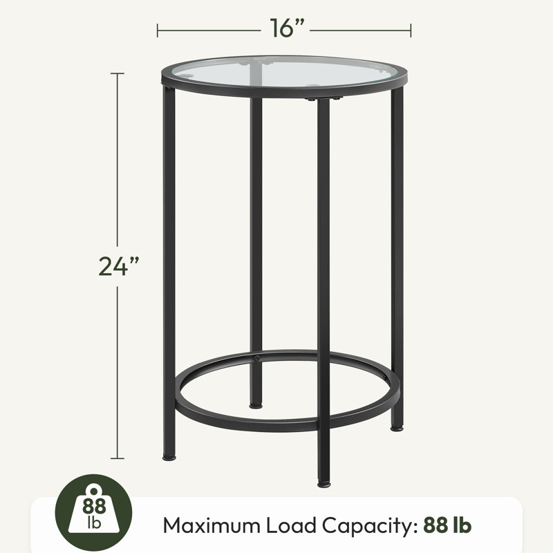 Benniton Top End Table, Black