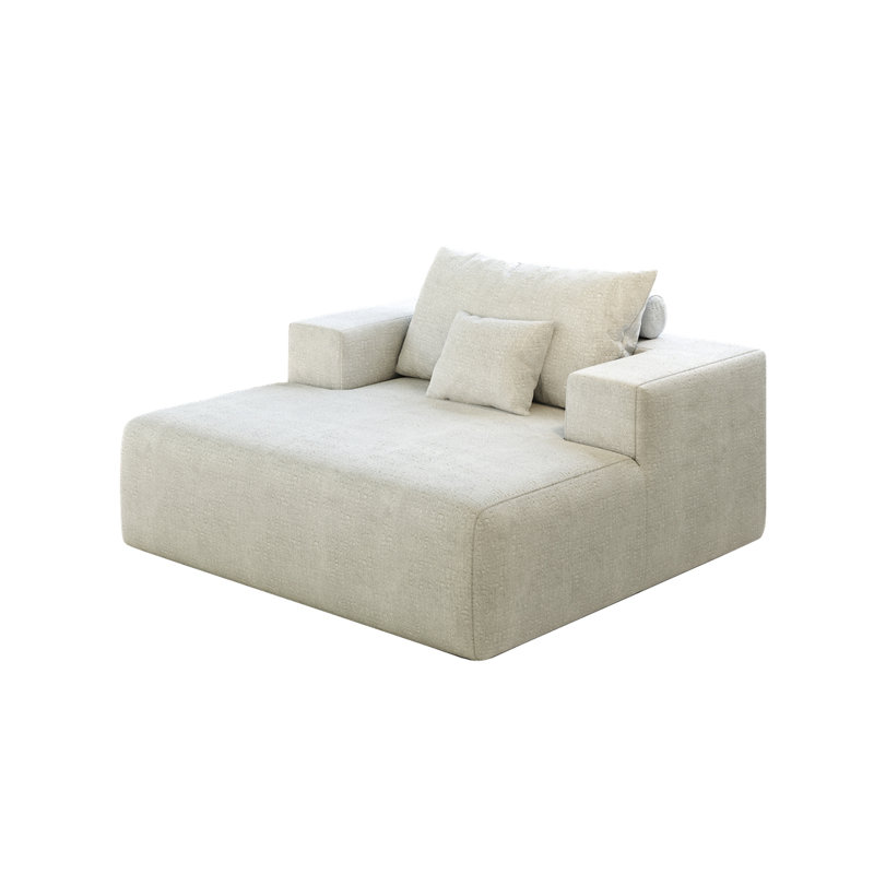 Méridienne 55 po Chenille, Chenille beige