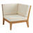 Irma Outdoor Solid Teak Wood Corner Chair with Cushions