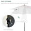 Parasol solaire 9 'x 7' avec lumières à DEL - inclinable, facile à utiliser, abat-jour extérieur pour jardin, terrasse, cour, piscine 7 ', protection solaire inclinable, multiple