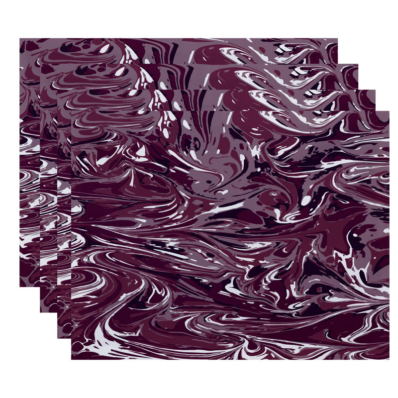 Ensemble de napperons 4 pièces Amatul Mélange, Mauve