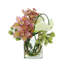 Orchid and Calla Lilies in Glass Vase