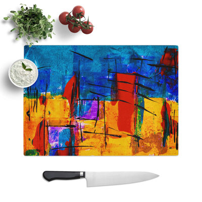 Tempered Glass Art Painting Vol.21 Chopping Board