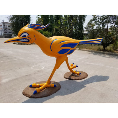 Giant Impressive Twelve Feet Long Roadrunner Bronze Statue 144" X 74" X 32"H