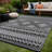 Rectangle Aldo Machine Made Polypropylene Area Rug in Black/White-1682518260