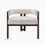 Fauteuil en tissu chenille avec dossier ouvert-796738146