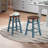 Element 2-pc Dining Stool Set, Rustic Teal & Walnut-48019264