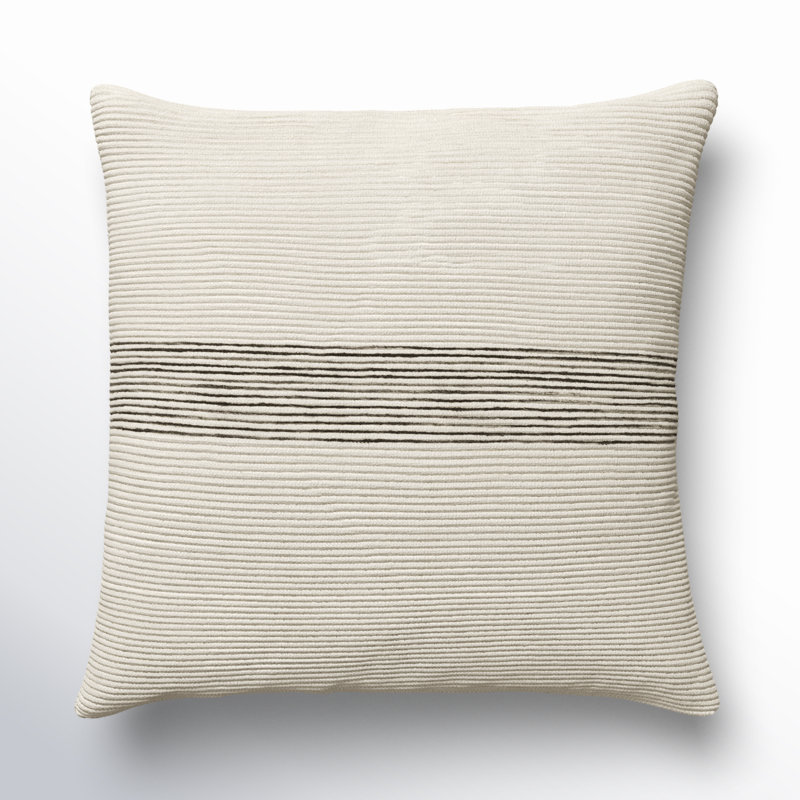 Coussin carré 100% laine Cason, 18 po x 18 po, Polyester / bourre de polyester