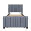 Lit plateforme simple recouvert de velours avec lit gigogne simple-2025733472