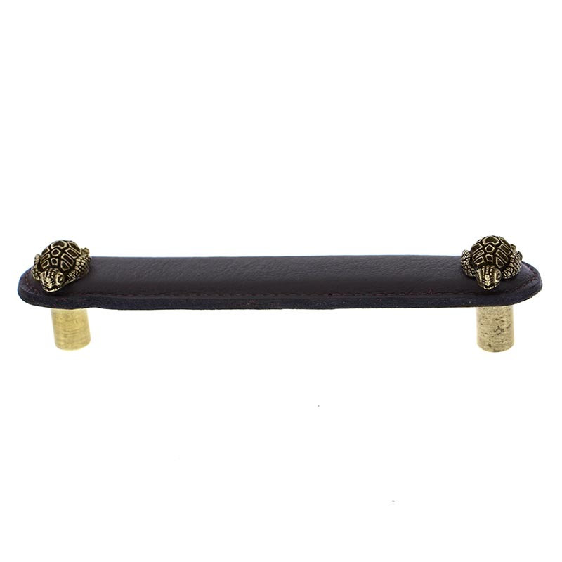 Pollino 4" Center to Center Bar Pull, 5'', Antique Brass