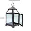Lanterne de style classique en verre transparent et fer de 12 pouces de hauteur, cadeau idéal pour les fêtes, les mariages, les salons d'aromathérapie et de spa-254159687