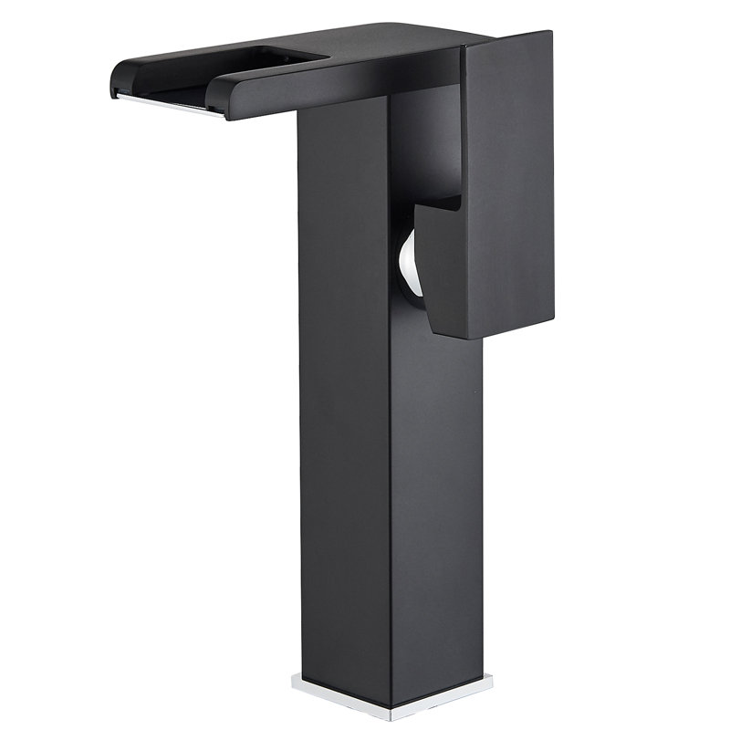 Robinet de salle de bain vasque, Noir / chrome