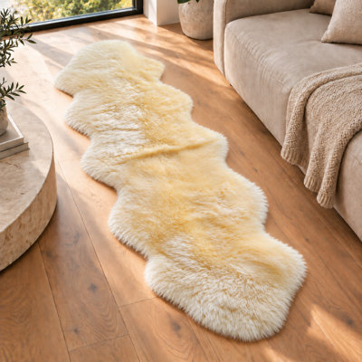 Gradient Gray Single Sheepskin - Area Rug