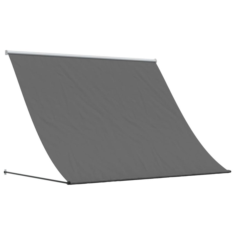 Latitude Run Polyester Cover Retractable Patio Awning, 200cm W x 150cm D, Anthracite