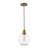 Luminaire suspendu sphère en verre transparent 1 lumière