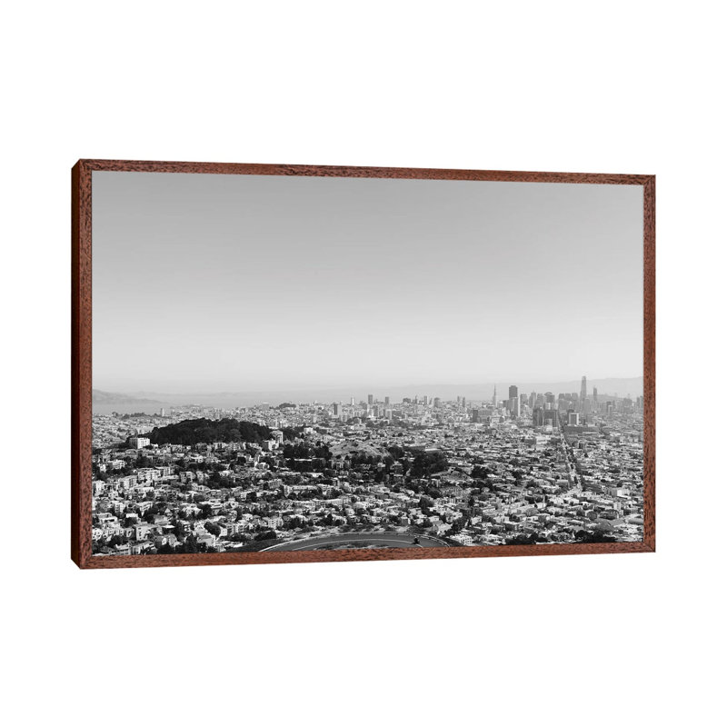 San Francisco View by Bethany Young - Print on Canvas, 45.72cm H x 66.04cm W x 3.81cm D, Classic Brown Wood Framed