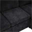 Canapé-lit modulaire en forme de L Canapé modulaire rembourré en L de 81,9 po avec canapé-lit et compartiment de rangement caché pour le salon, noir-769701982