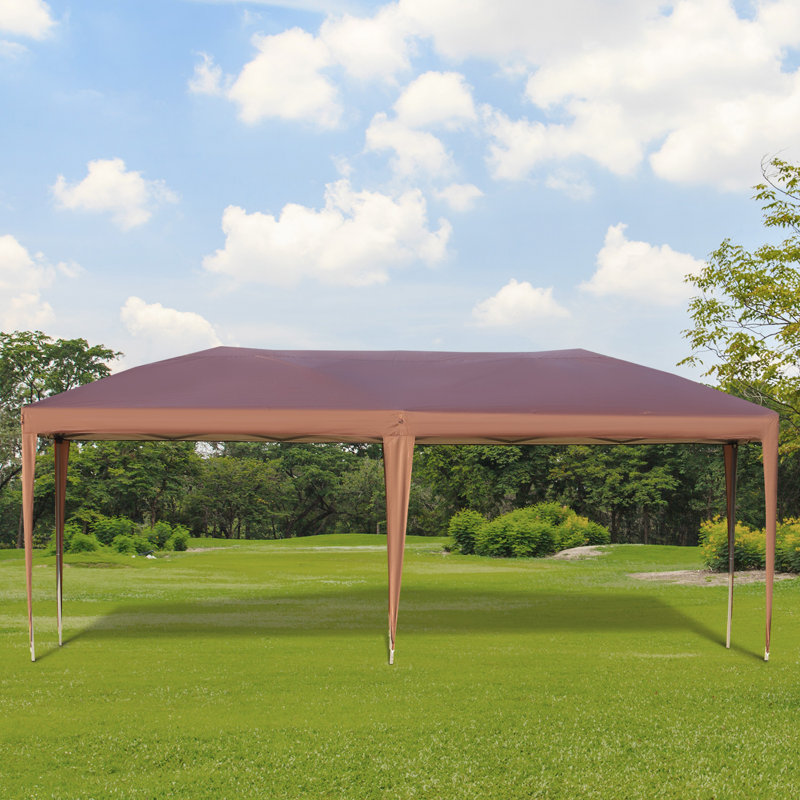 Outsunny 10' X 19.2' Pop Up Canopy Tent, Heavy Duty Tents For Parties, Outdoor Instant Gazebo Sun Shade Shelter With Carry Bag For Catering, Events, Wedding, Backyard Bbq
