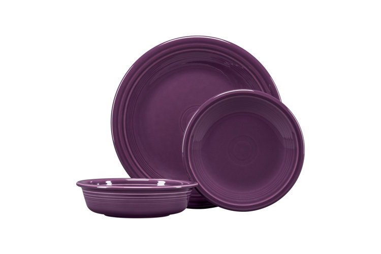 Fiesta 3 Piece Classic Dinnerware Set, Service for 1