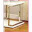 Table basse contemporaine blanche avec cadre chromé Laque ultrabrillante - tablette ouverte Assemblage facile