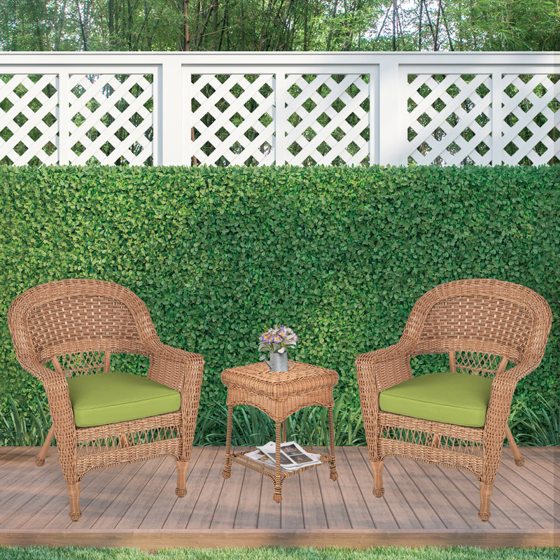 Byxbee 2 - Person Patio Conversation Set with Cushions, Green, Honey