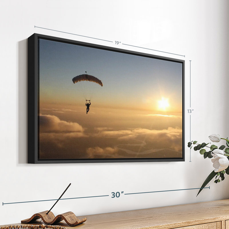 «Skydiving Sunset», reproduction sur toile, H 13 po x l 19 po