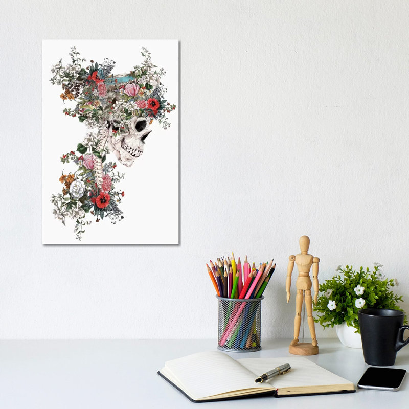 Skull Queen by Riza Peker - Wrapped Canvas Gallery-Wrapped Canvas Giclée, 20.32 cm H x 30.48 cm W