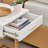 Harshitha White and Gold Nightstand with Drawer