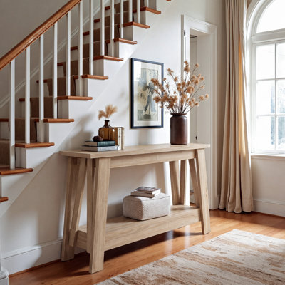 41.3" Small Console Table for Entryway, Farmhouse Wooden Sofa Table