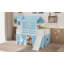 Lit mezzanine avec tente coulissante et tour-1647970167