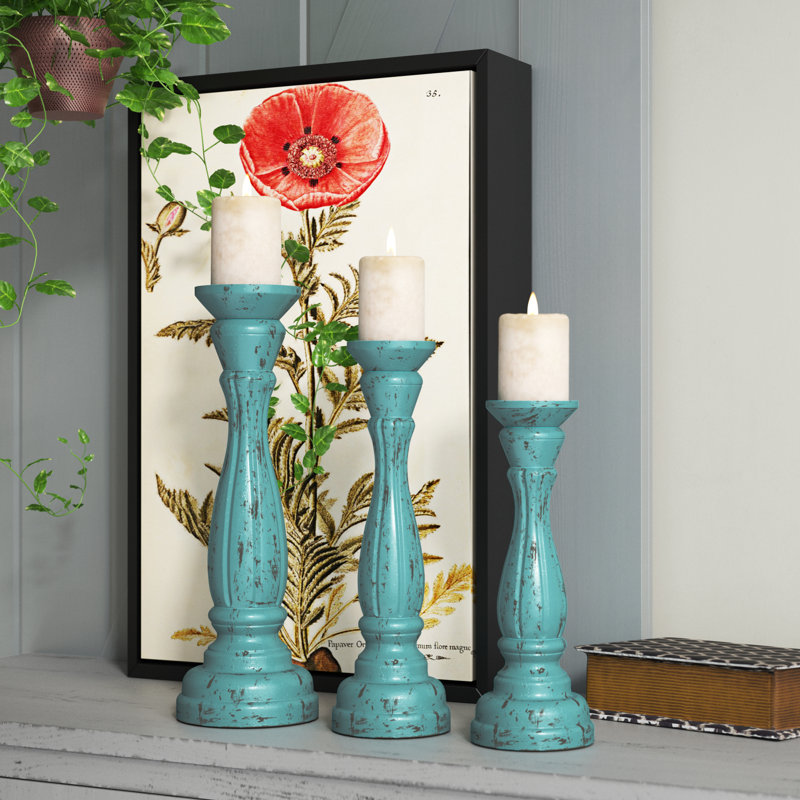 3 Piece 15" Tabletop Holder Set, Blue