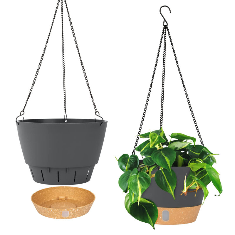 Jardinière suspendue, Gris foncé