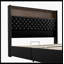 Cadre de lit doux en velours pour grand lit avec port USB et veilleuse, tête de lit de 52 po de hauteur avec décoration rivetée, lit plateforme à oreilles avec tablette de tête de lit, noir-35018448