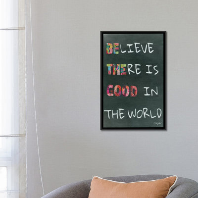 «Believe Saying», art textuel sur toile tendue