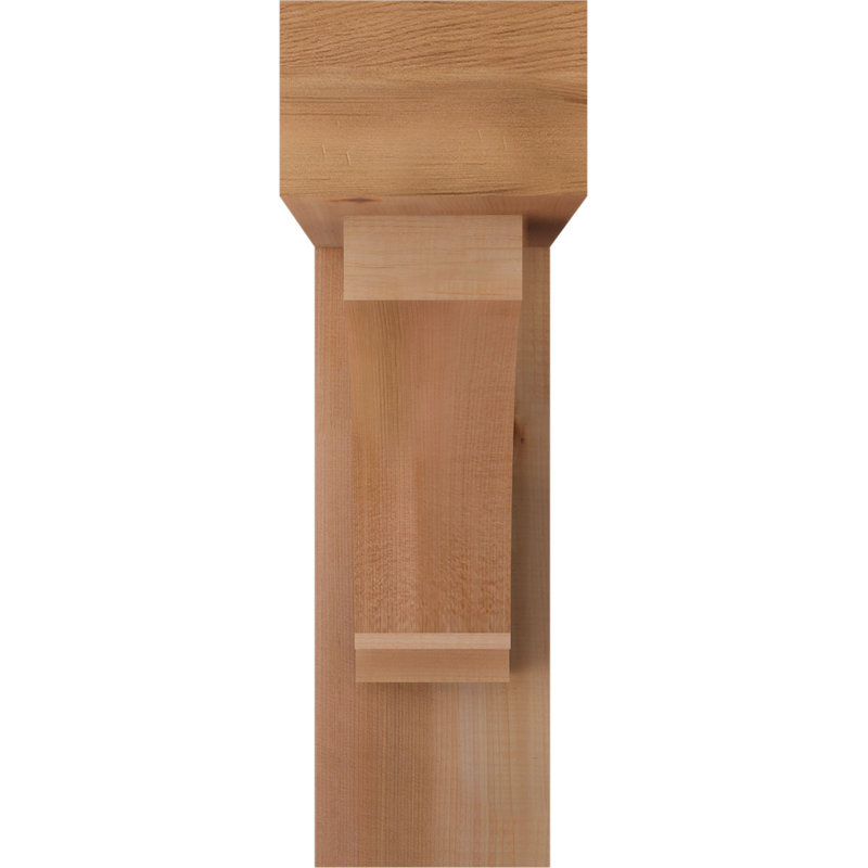 Imperial Block Bracket w/ Offset Brace, 18 x 18, 5 1/2"W Western Red Cedar (Smooth)